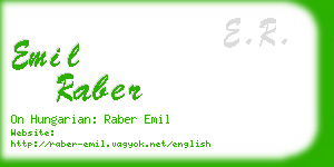 emil raber business card